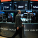 Traders working on the floor at the New York Stock Exchange ahead of Uber's initial public offering in New York City on May 10, 2019.